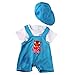 Produktbild Baoblaze 2pcs/Set Puppe Overall & Hut Bekleidung Für 18" Mädchen Puppe Dress Up Zubehör - Schultergurt Hosen