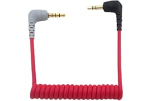 Janjunsi Câble de Raccordement TRS à TRRS de 3.5MM Compatible avec Rode SC7/BOYA-MM1 Micro - pour VideoMicro GO/Wireless GO/Conversion de Smartphone