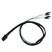 Produktbild WEONE 4 SATA 7P RAID-Karte zu MINI SAS 4i SFF-8087 36P 100cm Kupfer Backplane-Kabel schwarz und blau