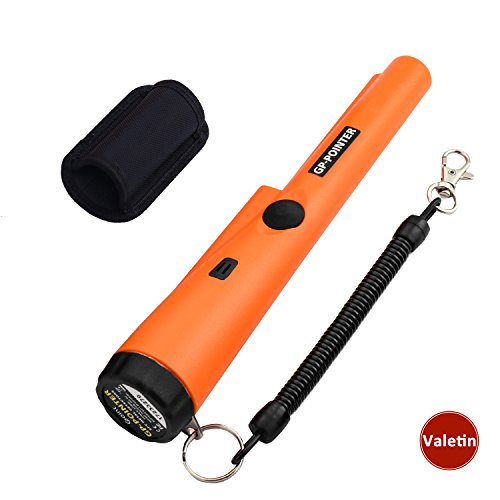 Preisvergleich Produktbild Vatelin IP65 Wasserdicht Metalldetektor Pinpointer mit Gürtelholster LED Licht, Metallsuchgerät 360° Scan Buzzer Vibrieren Underground zum Schatz Schmuck Nageln Finden, Geschenk für Sondenanhänger und Kinder