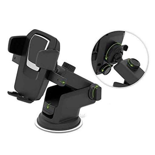 Alexvyan Car Mobile Holder/Stand Adjustable with Windshield/Dashboard/Working Desk Mount with Quick One Touch Technology for Mobile Phones - Image 4