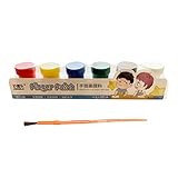 Los niños solo necesitan verter la pintura de color en la paleta y divertirse con sus pequeñas manos.