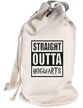 Kult Film bedruckter Seesack Umhängetasche mit Straight Outta Hogwarts Motiv von ShirtStreet