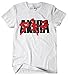 Produktbild Akira T-Shirt im Manga-Stil, Anime, Kaneda, Bike-T-Shirt, mit Aufschrift Akira, Weiß Gr. M, Schwarz