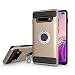 Produktbild Newseego Kompatibel mit Samsung Galaxy S10 Plus S10+ Etui, Rüstung Dual Layer 2 in 1 mit extremer Schwerlast Schutz und Fingerringhalter Ständer Montieren Sie die magnetische Autohalterung - Golden