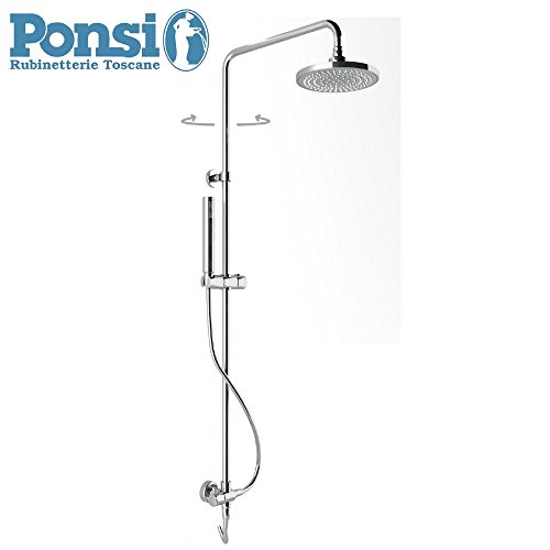 ASTA COLONNA DOCCIA EASY CONCEPT 2 PONSI - SOFFIONE TONDO Ø 20