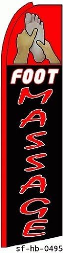 FOOT MASSAGE X-Large Swooper Feather Flag by Alotta Signs