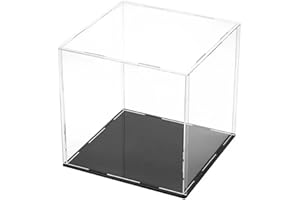 JAWUZ Vitrine Acrylique Auto-assemblée (15x20x15 cm), Boîte de Présentation Transparente Antipoussière pour Figurines Pop, Jouets et Objets de Collection pour Expositions et Stockage