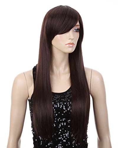 Cool2day Women's Long Straight Natural Hair Wig Light Brown/Dark Brown/Black JF010327