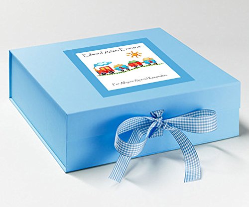 Christening gift,memory box,keepsake box,personalised,train
