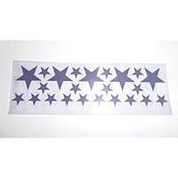 Bügelbild, Motiv: Sterne, Farbe: lila, Setgröße: klein, heißsiegelfähige Flockfolie auf Basis von Viskosefasern