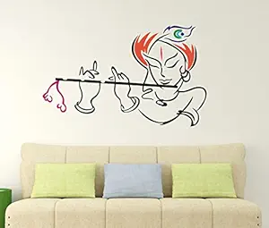 Wallstick Lord Krishna Wall Sticker (Vinyl, 49 cm x 4 cm x 4 cm) (57-2819)