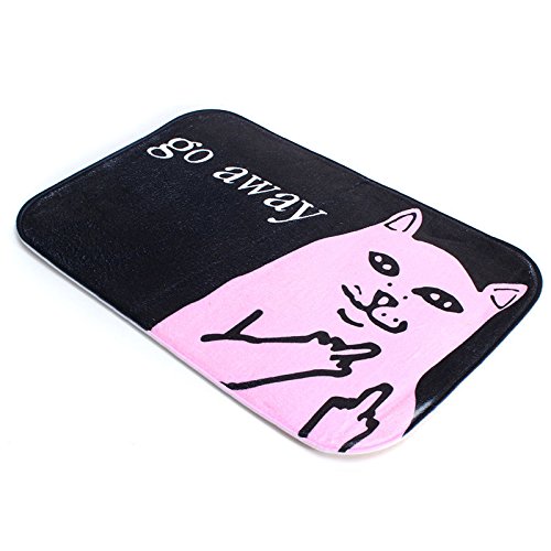 Bluelover 40x60cm Coral Fleece Katze Muster Anti-Rutsch Matten Küche Schlafzimmer Badezimmer Fußmatte Teppich - 3
