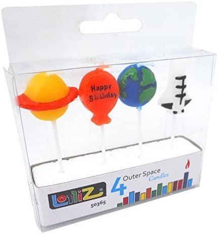 LolliZ Outer Space Birthday Candles (4 each)