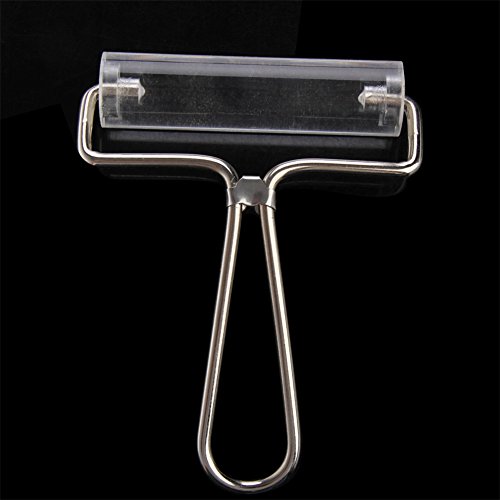 1 Stück Durable Brayer Acryl Rolling transparent Pin Polymer Clay Stamping Tool Roller mit Edelstahl-Griff – Transparent, 14,5 cm * 10 cm * 2 cm - 3