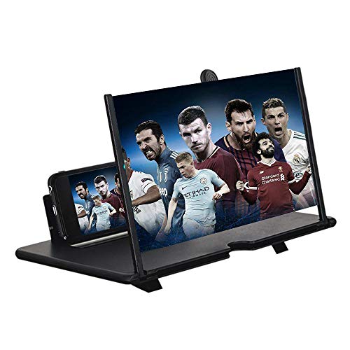 FOONEE Lente Ingrandimento per Schermo del Telefono, 12 '' 3D Telefono Schermo Magnifier, Pieghevole HD Ingranditore Schermo Smartphone per Tutti Gli Smartphone, iPhone, Samsung, Moto, LG,HUAWEI
