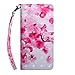 Produktbild Hülle Case für Huawei P Smart 2019 HandyHülle Leder Flip Case 3D Malen Blumen Muster Schutzhülle Brieftasche Flipcover Tasche Ständer Magnetverschluss Kartenfach Handytasche Bookstyle rote Blume