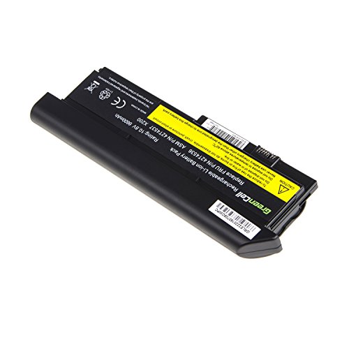 Green Cell® Extended Serie Laptop Akku für Lenovo ThinkPad X201 3712 (9 Zellen 6600mAh 10.8V Schwarz) - 5