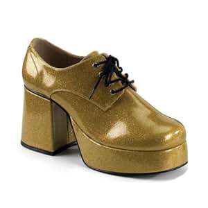 70s Amazon Mens Platform Shoes 70s Disco Glitter Gold And Silver
