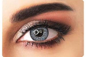 ADORE - Lentilles de Contact de Couleur Sans Correction PEARL - Lentilles de Couleur Trimestrielles + Étui Personnalisé Gratuit - Lentille Couleur (BLUE/PEARL)