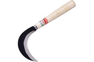 Z-fiber Falce in Acciaio per Erba Giapponese da Giardinaggio con Manico in Legno