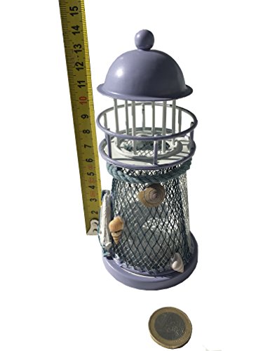 Leuchturm Teelicht Dekoration Laterne Deko Leuchturm Teelicht Strand Dekoration Holz Urlaubsdeko Tischdekration Laternchen von MEIERLE & Söhne - 3