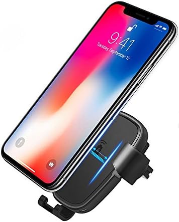 Sairain Qi Wireless Car Charger Fast Charge, 360° Degree Rotating Silicone protection Wireless Car Charger Holder Dock for Samsung Galaxy S9/S8/S7/S6 iPhone X iPhone 8 and Other Qi-enabled Phones