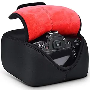 CADeN DSLR SLR Camera Sleeve Case with Neoprene Protection, Compatible for Nikon, Canon, Pentax, Sony and More Black