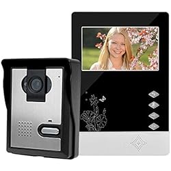 LIBO Filaire Maison vidéo interphone Sonnette 4.3inch Vision Nocturne Infrarouge 25 sonneries IP54 étanche pour système d'entrée de Porte