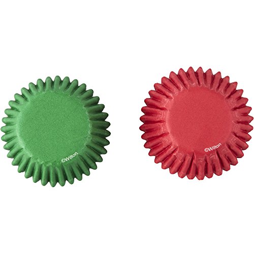 Wilton Rot & Grün Mini Cupcake Liners 100 Stück, mehrfarbig, 100 Stück - 2