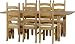 Corona Extending Dining Set (1+6) Distressed Waxed Pine/Cream Faux Leather