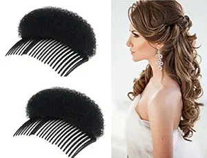 Prime 2 Pcs Women Bump It Up Volume Hair Base Styling Clip Hair Volumizer Puff Maker Fluffy Puff Insert Foam Pad Instant Hair Styling Tool for Girls Pack Of 1