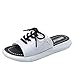Produktbild Sandalen Sommer Mit Absatz Clogs Schuhe Zehentrenner Leder Pantoletten Weiß Hausschuhe Jungen Strandschuhe Badeschuhe Pumpsprühflasche High Heels Weiß,Weiß