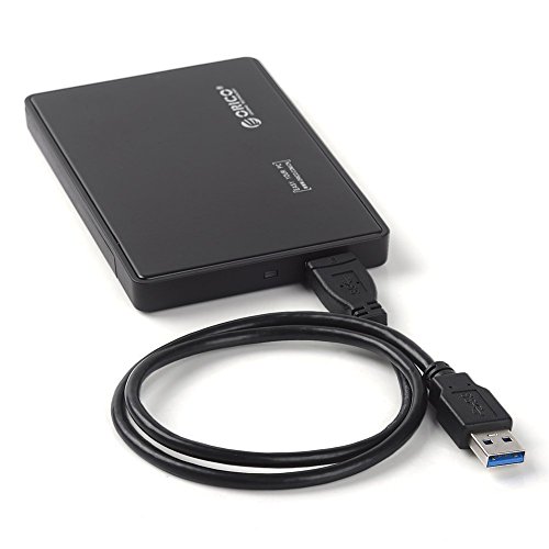ORICO 6,3 cm USB 3.0 Festplatte Gehäuse Caddy für 6,3 cm SATA III Festplatte und SSD, UASP für SATA 6 Gbit/s (schwarz)
