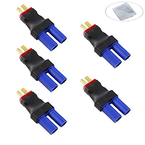 5-pack adaptador de conector macho enchufe deans t a conector hembra enchufe ec5 para batería rc lipo
