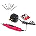 SupplyEU Variable Speed Rotary Detail Carver Deep Pink Electric Pen-Shape Nail Art File Drill + 6 Bits Acrylic UK plug