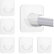 Gearmax Gardinenstangenhalter 6er Set - Selbstklebend Transparent