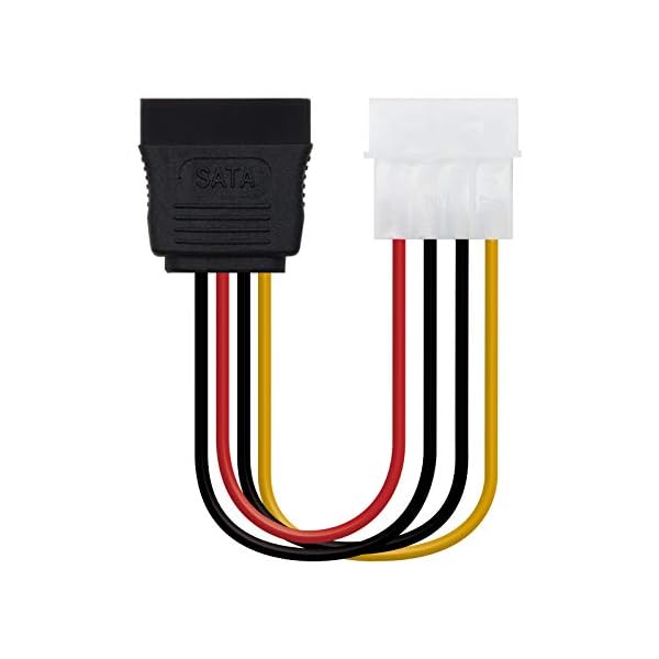 NanoCable 10.19.0205-OEM - Cable SATA alimentación a MOLEX, 4pin/M-SATA/H, macho-hembra, 16cm