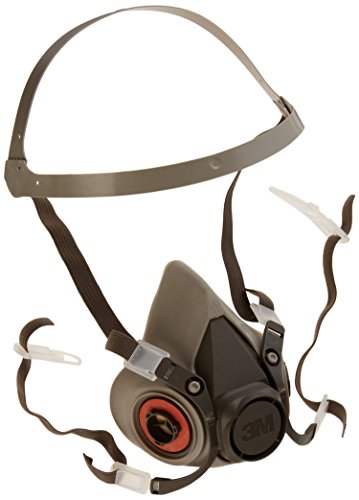 3M Half Facepiece Reusable Respirator 6200, (Grey, Medium)