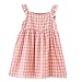Produktbild SANFASHION Baby Mädchen Minikleid Kinder Ärmellos Gekräuselte Plaid Elegante Prinzessin Kleider Beiläufiges Rock