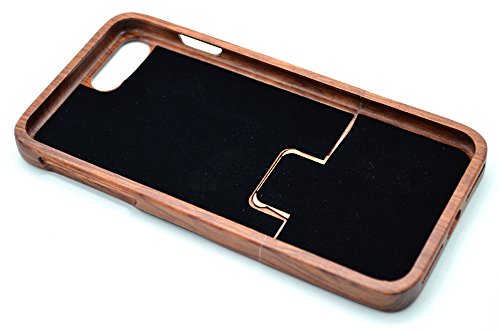 PhantomSky iPhone 7 8 Plus Funda de Madera   Serie de Lujo  Natural Hecha a Mano de Bamb   Madera Carcasa Case Cover para tu Smartphone - Comp  s Palisandro