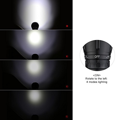 Lixada LED Taschenlampe 4800LM 8-Modus T6 Tauchen Unterwasser Outdoor Wasserdicht 60m Fackel Licht Lampe - 7