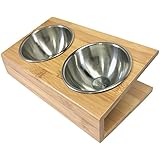 Bambus Futternapf für Katzen mit