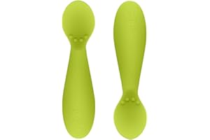 EZ PZ Ezpz EUSSG001 Coppia di cucchiai per bimbo in silicone, verde