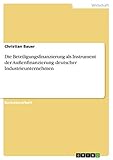 Image de Die Beteiligungsfinanzierung als Instrument der Außenfinanzierung deutscher Industrieunternehmen