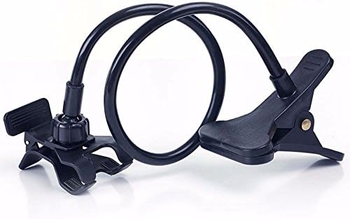 Cell Phone Holder, JIASTONE Universal Phone Holder Clip Lazy Bracket Flexible Gooseneck Clamp Long Arms Mount for iPhone 6 plus/6/5s/SE/5/4S/4, GPS Devices, Fit On Desktop Bed Mobile Stand for Bedroom, Office, Bathroom, Kitchen, etc(Black)
