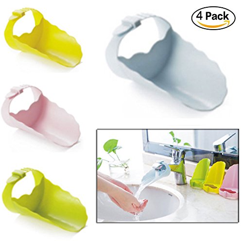 KeCool Faucet Extender Extender la manija del Fregadero - Kids Baby Lindo Grifo Extensor de Agua Ayuda para el Lavado de Manos para niños pequeños Bebés Easy Hands Washing (4 Paquetes)