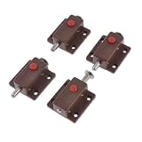 Gate Cupboard Door Latch Lock Automatic Barrel Bolt Brown 4pcs