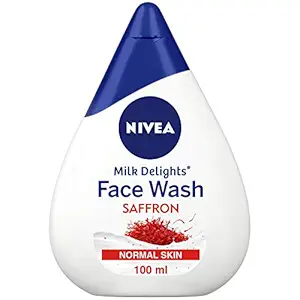 Nivea Face Wash for Normal Skin, Milk Delights Saffron, 100 ml