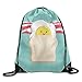 Produktbild uykjuykj Tunnelzug Rucksäcke, Christmas Santa Drawstring Bag Sport Gym Backpack Gym Bag Men Women Lightweight Unique 17x14 IN